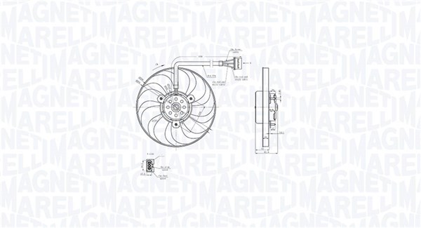 Ventilator, radiator 069422883010 MAGNETI MARELLI