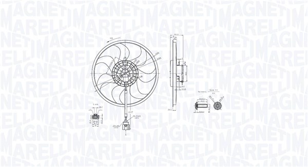 Ventilator, radiator 069422889010 MAGNETI MARELLI