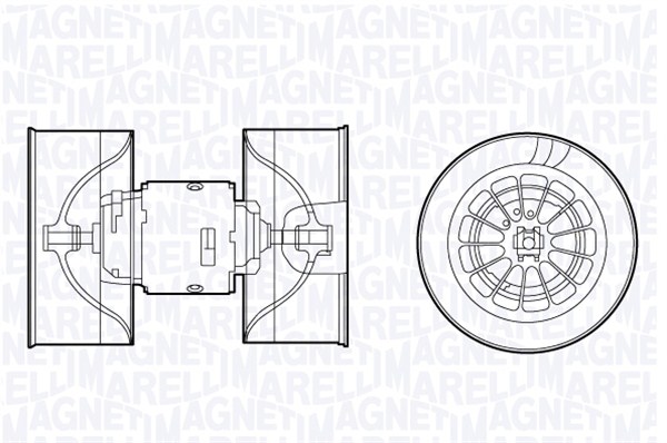Ventilator, habitaclu 069412660010 MAGNETI MARELLI