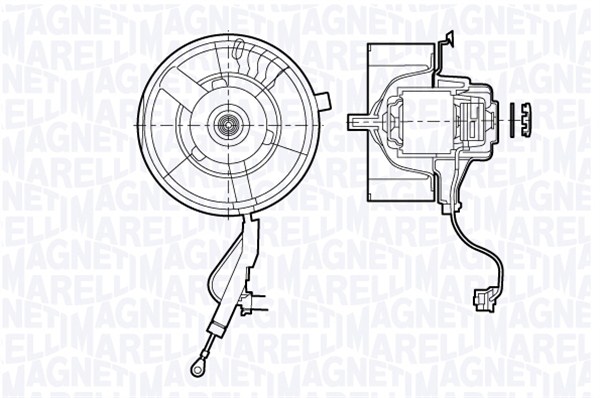Ventilator, habitaclu 069412672010 MAGNETI MARELLI