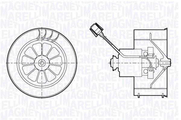 Ventilator, habitaclu 069412678010 MAGNETI MARELLI