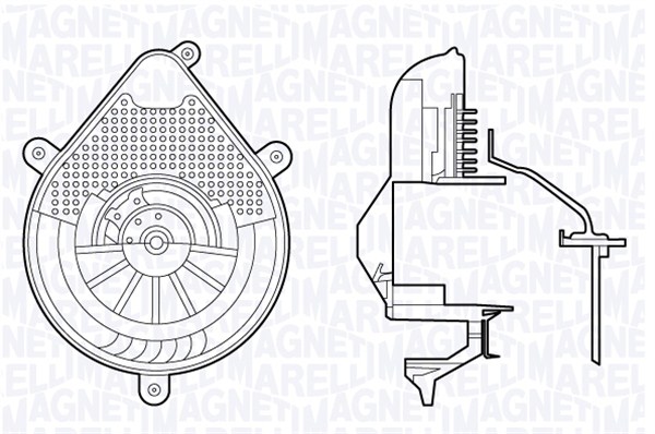 Ventilator, habitaclu 069412698010 MAGNETI MARELLI