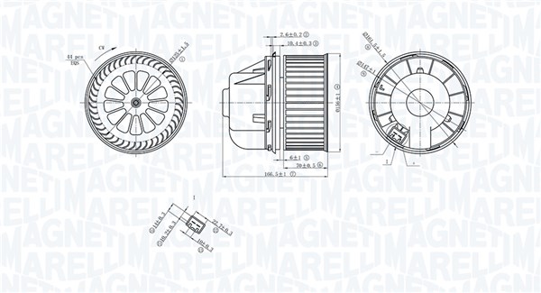 Ventilator, habitaclu 069412729010 MAGNETI MARELLI