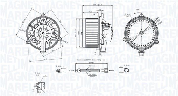 Ventilator, habitaclu 069412742010 MAGNETI MARELLI