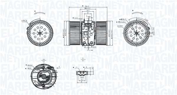 Ventilator, habitaclu 069412748010 MAGNETI MARELLI