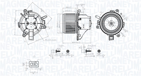 Ventilator, habitaclu 069412779010 MAGNETI MARELLI