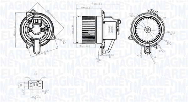 Ventilator, habitaclu 069412783010 MAGNETI MARELLI