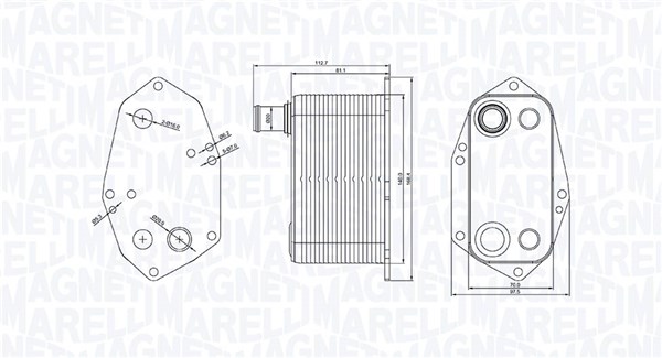 Radiator ulei, ulei motor 350300000200 MAGNETI MARELLI