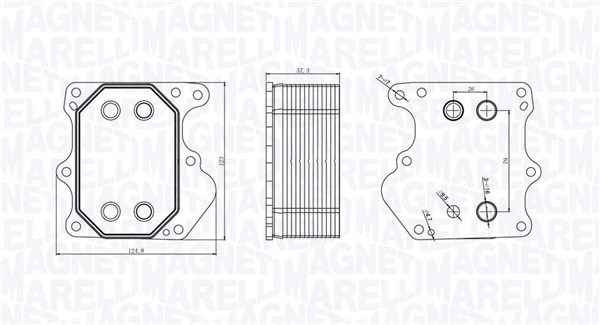 Radiator ulei, ulei motor 350300000500 MAGNETI MARELLI