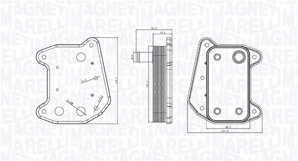 Radiator ulei, ulei motor 350300001700 MAGNETI MARELLI