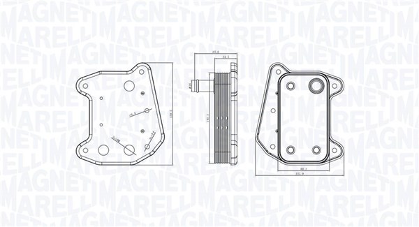 Radiator ulei, ulei motor 350300001800 MAGNETI MARELLI