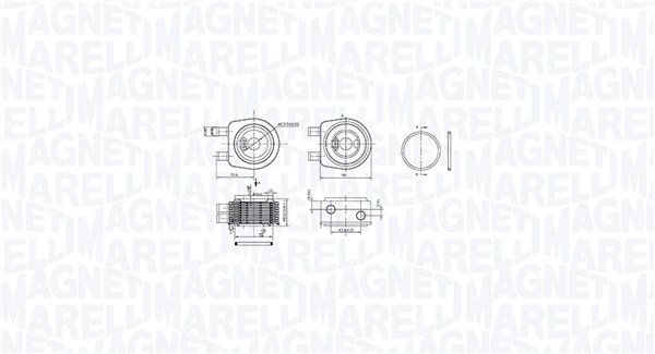 Radiator ulei, ulei motor 350300001900 MAGNETI MARELLI