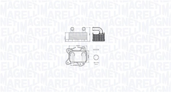 Radiator ulei, ulei motor 350300002000 MAGNETI MARELLI