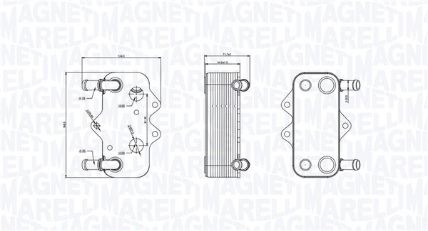 Radiator ulei, ulei motor 350300002100 MAGNETI MARELLI