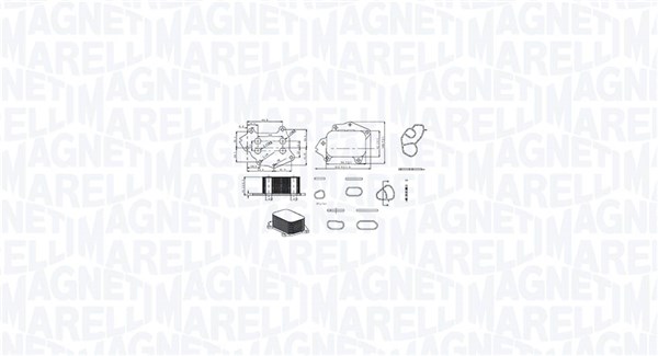 Radiator ulei, ulei motor 350300002700 MAGNETI MARELLI