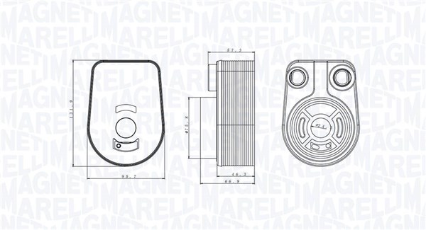 Radiator ulei, ulei motor 350300002800 MAGNETI MARELLI