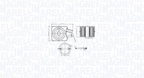 Radiator ulei, ulei motor 350300003200 MAGNETI MARELLI