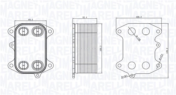 Radiator ulei, ulei motor 350300003300 MAGNETI MARELLI