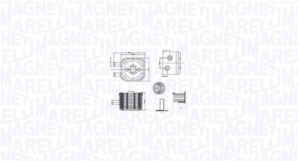 Radiator ulei, ulei motor 350300003500 MAGNETI MARELLI