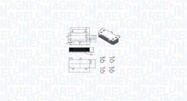 Radiator ulei, ulei motor 350300003700 MAGNETI MARELLI