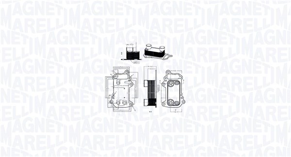 Radiator ulei, ulei motor 350300003900 MAGNETI MARELLI