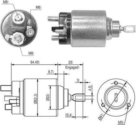 Solenoid, electromotor 940113050010 MAGNETI MARELLI