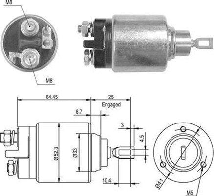 Solenoid, electromotor 940113050011 MAGNETI MARELLI