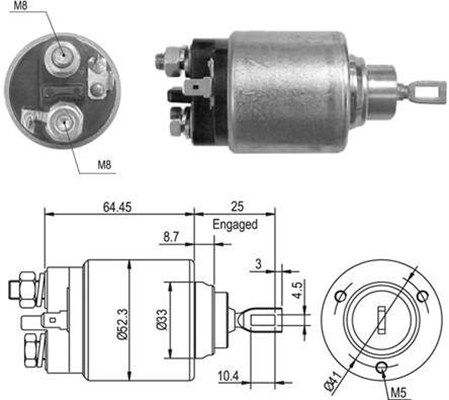 Solenoid, electromotor 940113050012 MAGNETI MARELLI