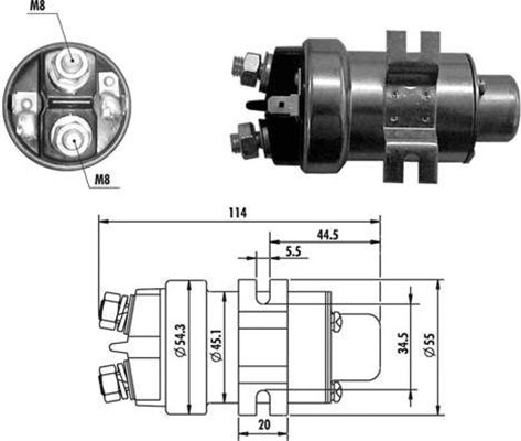 Solenoid, electromotor 940113050019 MAGNETI MARELLI