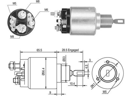 Solenoid, electromotor 940113050048 MAGNETI MARELLI