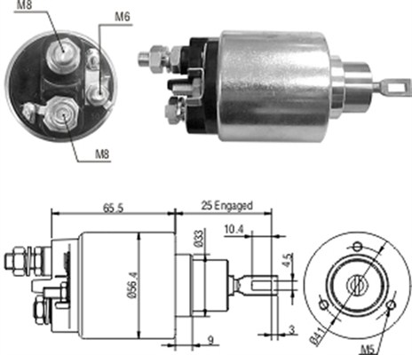 Solenoid, electromotor 940113050052 MAGNETI MARELLI