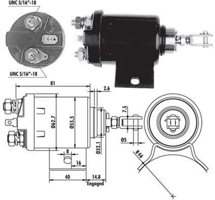 Solenoid, electromotor 940113050074 MAGNETI MARELLI