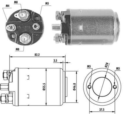 Solenoid, electromotor 940113050079 MAGNETI MARELLI