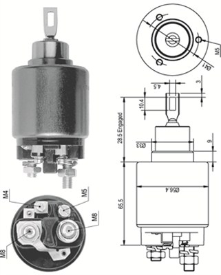 Solenoid, electromotor 940113050124 MAGNETI MARELLI