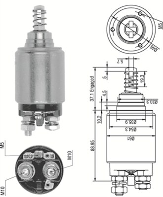 Solenoid, electromotor 940113050252 MAGNETI MARELLI