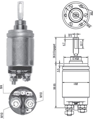 Solenoid, electromotor 940113050259 MAGNETI MARELLI