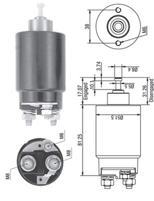 Solenoid, electromotor 940113050264 MAGNETI MARELLI