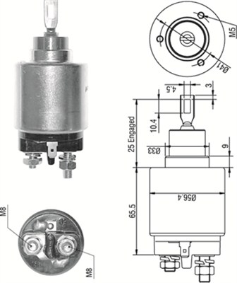 Solenoid, electromotor 940113050273 MAGNETI MARELLI