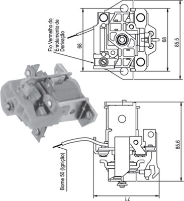 Solenoid, electromotor 940113050336 MAGNETI MARELLI