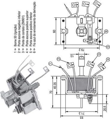 Solenoid, electromotor 940113050337 MAGNETI MARELLI