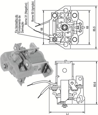 Solenoid, electromotor 940113050338 MAGNETI MARELLI