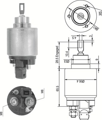 Solenoid, electromotor 940113050343 MAGNETI MARELLI