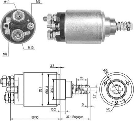 Solenoid, electromotor 940113050389 MAGNETI MARELLI