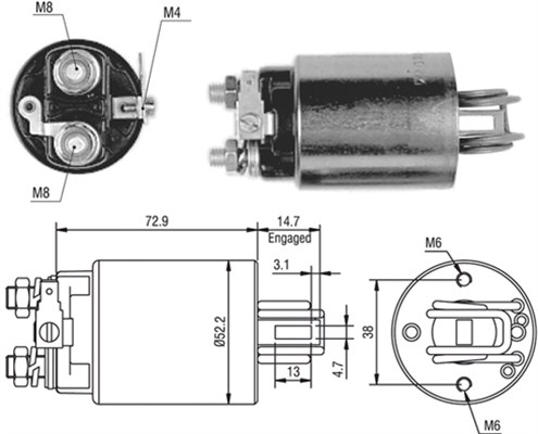 Solenoid, electromotor 940113050393 MAGNETI MARELLI
