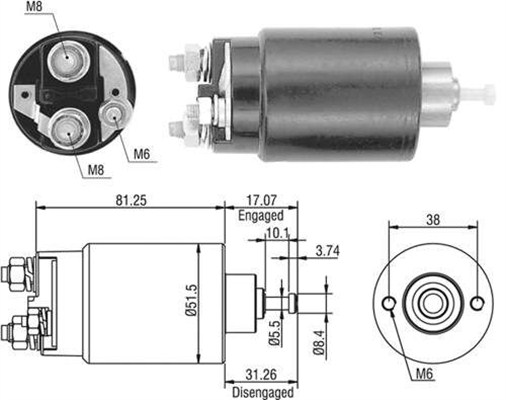 Solenoid, electromotor 940113050404 MAGNETI MARELLI