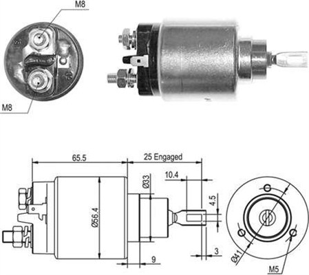 Solenoid, electromotor 940113050407 MAGNETI MARELLI