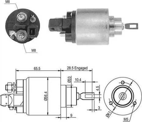 Solenoid, electromotor 940113050415 MAGNETI MARELLI