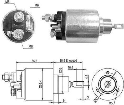 Solenoid, electromotor 940113050429 MAGNETI MARELLI