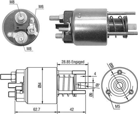 Solenoid, electromotor 940113050453 MAGNETI MARELLI