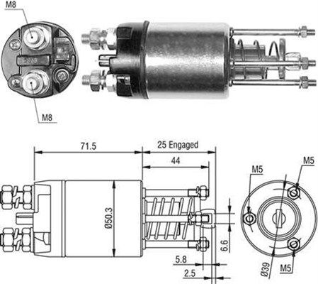 Solenoid, electromotor 940113050460 MAGNETI MARELLI